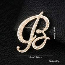26pcs Pearl Letter Brooch Pins, Vintage Clothing Decorative Accessories, Anti-Slip Fastener Accessory