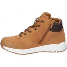 Bubble 泡沫|男孩泡泡冬季靴子 – 駝色和棕色細節靴子 – 帶鞋帶和拉鍊的海軍藍靴子 – 舒適 – 百搭 – 休閒風格 – 型號 C1171-L