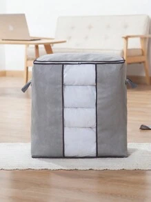 Classic Style Canvas Storage Box With Zipper - Multipurpose Non-Waterproof Rectangle Organizer For Clothes And Accessories, Under-Bed Storage - Multicolor - View 10