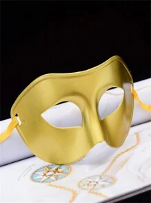1pc New Half Face Mask, Mysterious Retro Mask, Adult Men Masquerade Mask - Multicolor - View 16