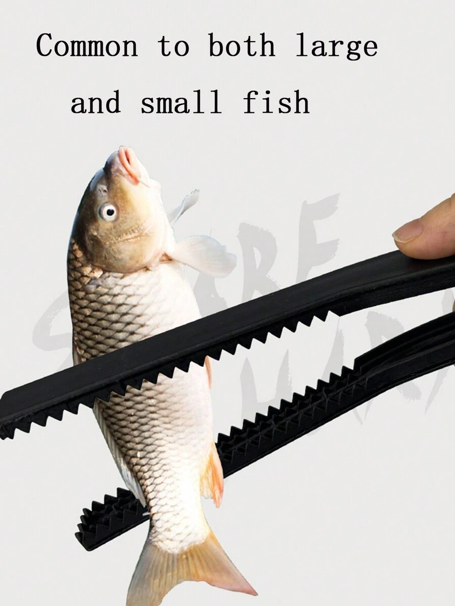 1 pieza Pinza multifuncional de plástico para atrapar y sujetar peces para pesca y barbacoa - Negro - Ver 1