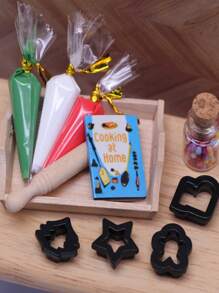 1:12 Scale Dollhouse Baking Set, Mini Home Decor, BJD Photography Props, Miniature Toy, DIY Phone Case Kit, Miniature Food Play Accessory