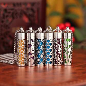 2025 New Stainless Steel Aroma Diffuser Necklace Essential Oil Jewelry Hollow Out Flower Open Locket Aromatherapy Necklace Scent Perfume Essential Oil Diffuser Necklace Stainless Steel Necklaces