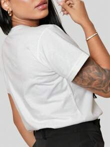 SILK ROUTE Women's V-Neck Blouse With Heart Embroidery 100% Cotton - trắng - Xem 3