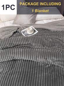 1pc Solid Color Blanket, Bedding, Cozy And Warm Blanket, No Shedding And Easy Care, Soft & Fuzzy Blanket, Simple Style Home Textile, Multi-Purpose Blanket For Sofa, Bedroom, Living Room, Decorative Blanket For Bed, Couch, Sofa, Suitable For All Seasons, Room Decor, Bedding Gifts, Machine Washable, Ideal Easter Gift, For Mother's Day Gift, Perfect Holiday Gift, Guest Room, Hotel, Machine Washable