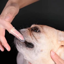 1pc Dog Toothbrush Set, Cat Toothbrush, Dog Teeth Cleaning, Dog Finger Toothbrush, Suitable For Small And Large Pets - Multicolor - View 9