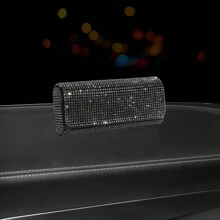 1 pièce Étui à lunettes décoratif avec strass, boîte de rangement pour lunettes