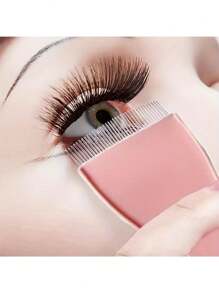 Peine de pestaña de acero plegable individual - rizador de pestañas perfecto, acondicionador de cejas, aplicador de rímel, separador y definidor de pestañas - portátil, amigable para viajar, fácil de limpiar