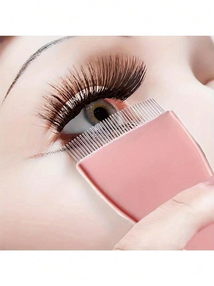 Peine de pestaña de acero plegable individual - rizador de pestañas perfecto, acondicionador de cejas, aplicador de rímel, separador y definidor de pestañas - portátil, amigable para viajar, fácil de limpiar