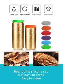 1 件防漏硅胶苏打水罐盖、啤酒罐盖、汽水罐顶盖、碳酸饮料密封塞、家用防尘罐盖、耐用 ABS 材质、可重复使用且易于清洁 - 彩色 - 查看 9