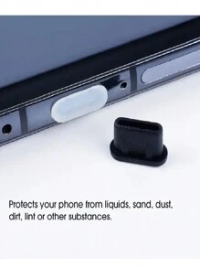 10 piezas Tapa protectora antipolvo de silicona tipo C para puerto de carga USB del teléfono