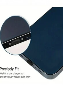 10 piezas Tapa protectora antipolvo de silicona tipo C para puerto de carga USB del teléfono