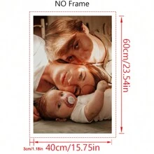 1pc Personalized Custom Canvas Photo Poster With DIY Wooden Frame Or Frameless Poster, Perfect Gift For Family And Friends.Customized Photo Canvas, Canvas Poster, Canvas Print, Perfect Wall Decoration Painting, Canvas Painting, Perfect Love Anniversary Gift, New Year Gift, Valentine's Day Gift Gifts Birthday Graduation