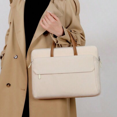 1 peça de bolsas coloridas para computador, masculinas e femininas, bolsas de ombro para laptop, 13 polegadas, 14 polegadas, 15 polegadas, pastas modernas e simples para a volta às aulas