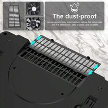 Powerful Turbo Fan Laptop Cooling Pad 5000 RPM Variable Speed Seal Foam For Gaming Laptop 13-17.3 Inch With 3 Port USB Hub - V1(HUB)1 - View 5