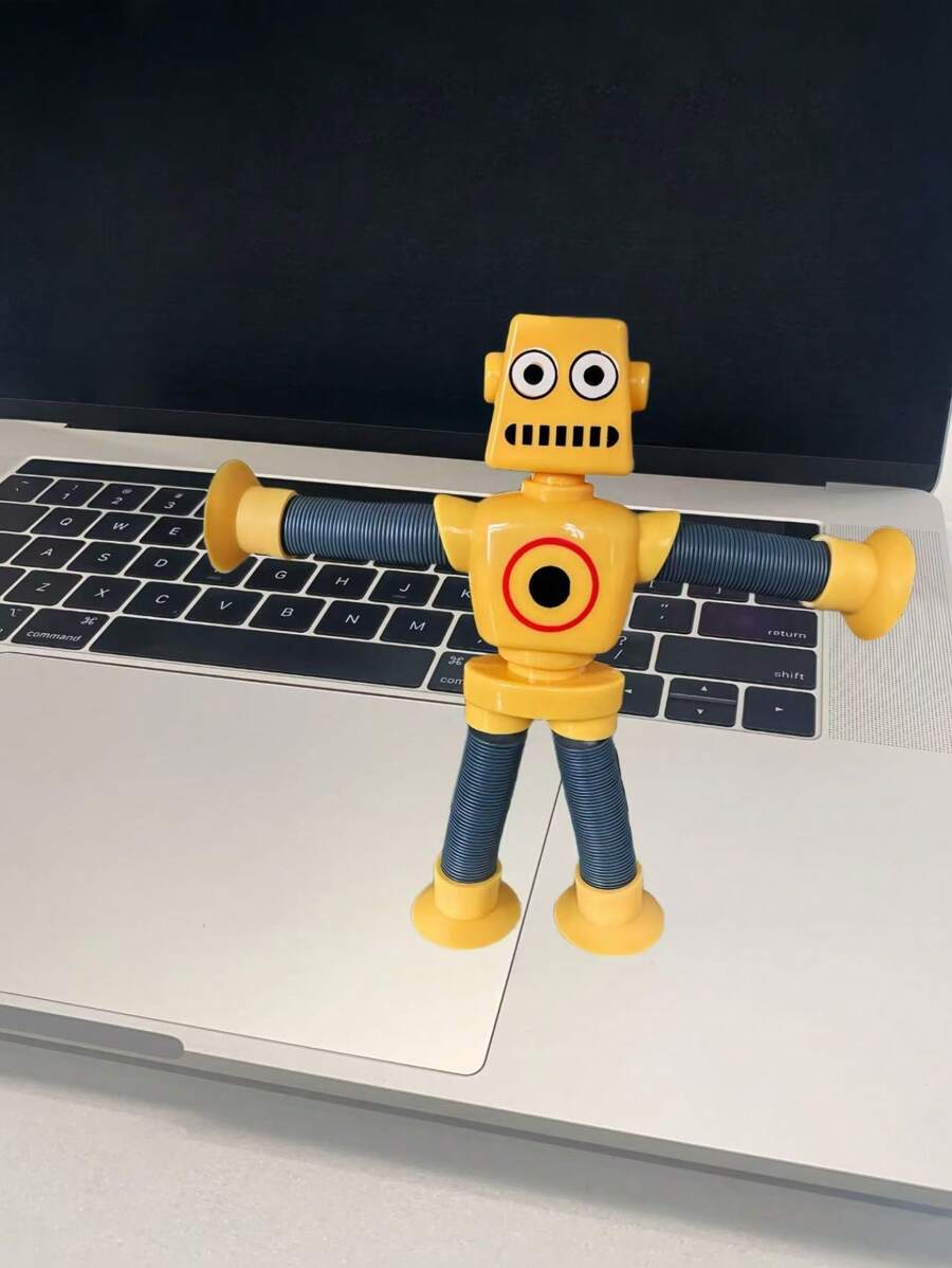 4 Stück Teleskop Roboter Spielzeug - Saugnapf Roboter Für Kinder Mit Sensorischem Spielwert