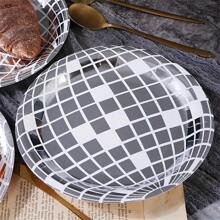 75 件迪斯科主题一次性餐具套装 - 7 英寸盘子、杯子、餐巾，带闪光球图案，适用于迪斯科派对、生日派对、聚会、活动宴会