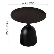 1pc 1:12 Scale Miniature Iron Art Round Coffee Table, Side Table, Tea Table, Mini Furniture For Doll House, Accessories For Mini Living Room Furniture, Mini Wooden Sofa With Cushion, Suitable For Christmas & New Year Gifts - Multicolor - View 4