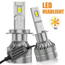 2 件 H11 H4 H7 H1 闪亮汽车前灯泡汽车远光近光汽车 LED 灯泡，60000 流明 120W 6500K 白光 600% 亮度 9005 9006 9012 H9 H16 9003 HB2 H18 - 白色 - 查看 7