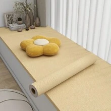 1pc Thick Self-Adhesive Linen Yellow Wallpaper, Mold Resistant Contact Paper, Removable And Reusable, Waterproof For Living Room, Kitchen, Bedroom, Dorm, Furniture Renewal, Autumn Aesthetics, Multiple Lengths Available, Make Your Home Cozy Gifts Birthday Graduation Room Decor Home Decor Wall Decor Bathroom Decor Bedroom Decor Room Decoration Stuff Living Room Decor House Decor Home Decor Living Room Wall Paper Stickers Wall Stickers Wall Sticker