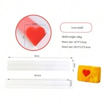 Molde de silicona largo de 32 cm con diferentes formas: mariposa, delfín, redondo, corazón, tubo para hacer jabones artesanales DIY