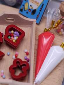 1:12 Scale Dollhouse Baking Set, Mini Home Decor, BJD Photography Props, Miniature Toy, DIY Phone Case Kit, Miniature Food Play Accessory