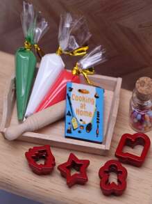 1:12 Scale Dollhouse Baking Set, Mini Home Decor, BJD Photography Props, Miniature Toy, DIY Phone Case Kit, Miniature Food Play Accessory