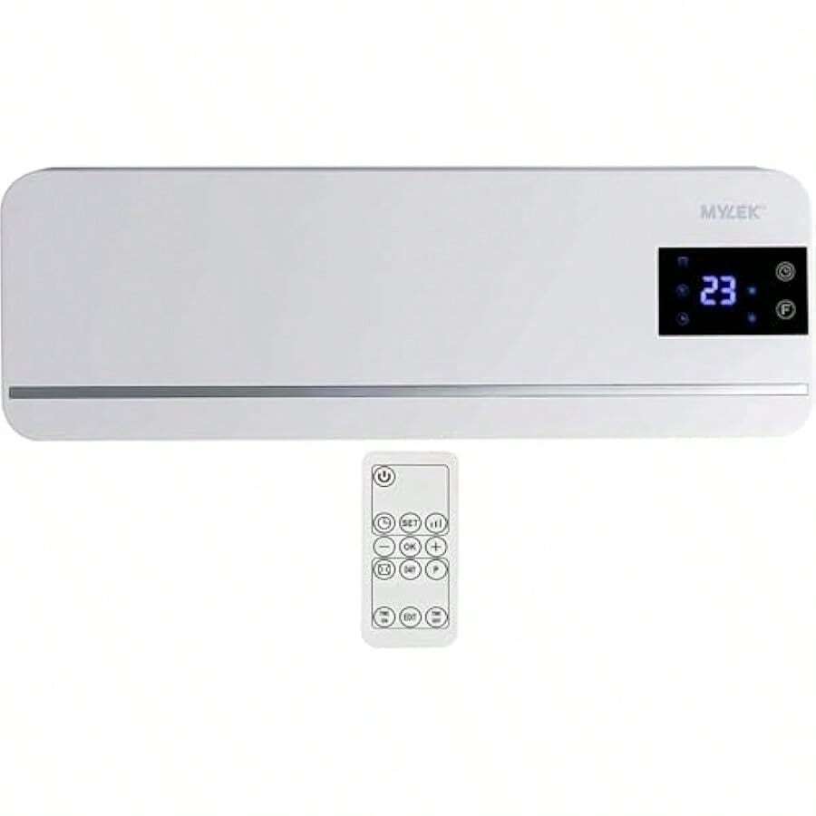 2KW Downflow Over Door Air Curtain Electric Heater With Thermostat LED Display Timer And Remote Control - Lot20 Compliant 2000W - Red1 - View 1