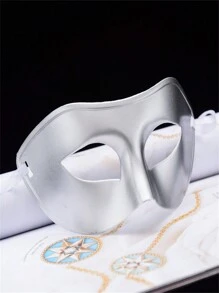 1pc New Half Face Mask, Mysterious Retro Mask, Adult Men Masquerade Mask - Multicolor - View 7