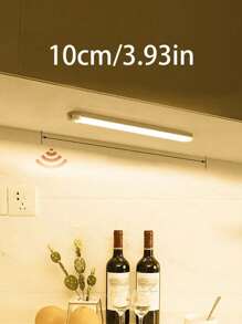1 pieza Luz nocturna inalámbrica con sensor de movimiento, luz blanca/cálida, adecuada para gabinete, escaleras, cocina, dormitorio; luz nocturna magnética recargable, ideal para pasillos, armarios, decoración del hogar
