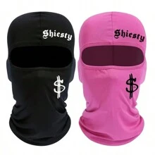 5 piezas/3 piezas/2 piezas/1 pieza Pasamontañas con impresión de signo de dólar, tela elástica transpirable y de secado rápido, adecuado para ciclismo diario al aire libre, deportes, a prueba de viento y polvo, con cobertura completa del rostro, gorro tipo pasamontañas - Multicolor - Ver 15