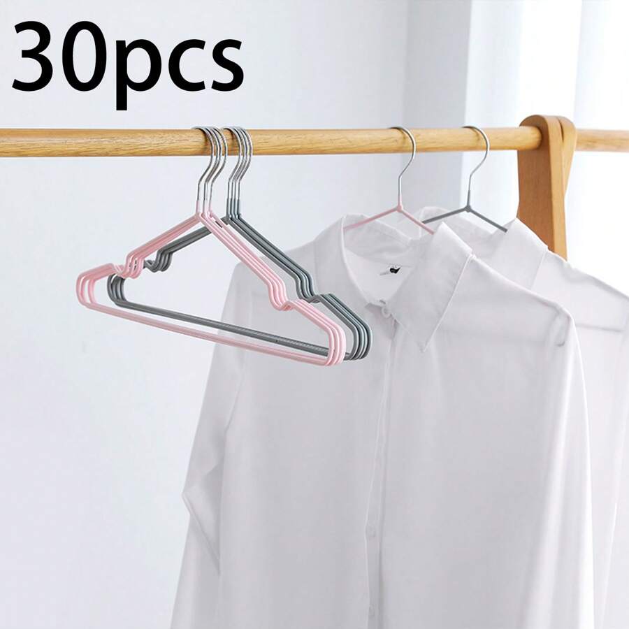 30 件坚固耐用的衣架，卧室、浴室、家居用衣架，用于存储和整理 - 彩色 - 查看 1