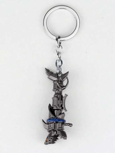 1pc Cool Jinx Rocket Launcher Model Metal Keychain Bag Charm Hot Game Peripherals Gun Symphony Backpack Men Accessories Bag Pendant Gift Backpack Decor