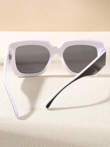 1 Stück Schwarz-Weiß Kontrast Boho Retro PC (Polycarbonat) Quadratische Vintage Brille, geeignet für den täglichen Gebrauch, alle Jahreszeiten für Sommerurlaub am Strand, Outdoor, Reisen