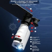 Children's Educational Optical Toys - Mini Handheld Microscope Small And Portable Handheld Microscope Birthday GiftsChristmas GiftsNew Year's Gifts - 1 Item - View 4