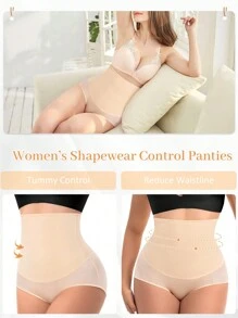 Werena Tummy Control Shapewear For Women High Waisted Shaping Underwear Seamless Stomach Body Shaper Girdle Panties