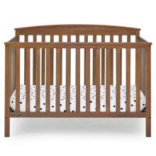 Hanover 6-In-1 Convertible Baby Crib, Chestnut - Chestnut - View 8