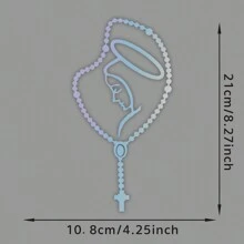1 件防水 PET 玛丽贴花贴纸，适用于汽车、卡车、平板电脑、玻璃杯、手机 - 基督教神圣贴纸套装