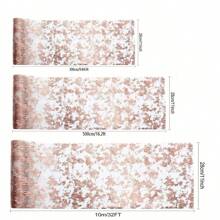 1 Stück Tischläufer Metall Uhr Läufer, goldfarbenes funkelndes Netz Tisch-Mittelteil, Hochzeit Party Braut Dusche Festbankett Dekoration - Verschiedenfarbig - Übersicht 2