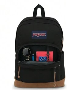JanSport Right Pack Backpack - Durable Daypack With Padded 15" Laptop Sleeve, Spacious Main Compartment & Integrated Water Bottle Pocket - Black - Black - View 3