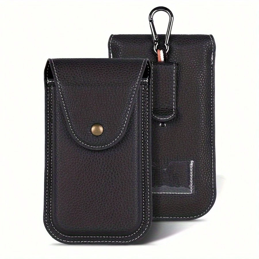 6.7" Phone Waist Pack, PU Leather Fanny Pack Pouch With Strap For Outdoor Sports Casual Use