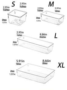 1pc Clear Drawer Makeup Organizer Box With Dividers, Cosmetic Storage Holder For Vanity Table, Perfume Organizer, Lipstick & Eyebrow Pencil Case,For Holiday Beach, Bathroom Collection, Bedroom Collection, Large Capacity