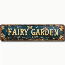 16"X4" Vintage Metal Tin Sign, Rustic Style, Suitable For Fairy Garden, Home, Bar, Garage Decor - All Season Multipurpose Hanging Plate - Multicolor - View 3