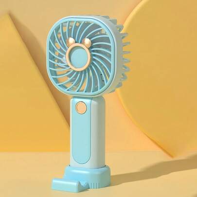 Mini Ventilador Portátil De Mão ou mesa com base e  bateria recarregável e 3 Velocidade Ajustavél