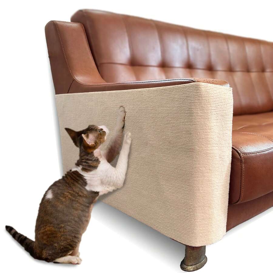 Cat Scratch Pad, Cat Scratching Board, Cat Scratch Mat - Can Be Trimmed Without Shedding, Adhesive, Cat Teaser Pad - Multicolor - View 1