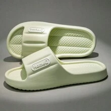 Women's Letter Design Slippers, Casual Open Toed Soft Soled Shoes, Comfortable Slippers