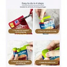 A Mixing Bag Hole Free Rotating Wall Storage Rack, The Kitchen Is Neat And Not Messy, Increase The Kitchen Storage Space, A Variety Of Mixing Bags Sealed From Moisture, The Left And Right Design Can Be Adjusted For Easy Access, While Storing A Variety Of Seasoning Bags, Sealing Clip Mixing Bag Storage, Cooking Seasoning More Convenient