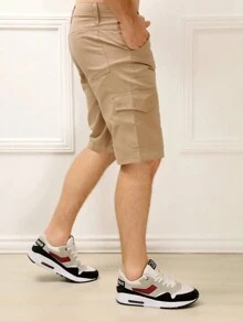 Fashion Modas Bermuda Twill Colored Jeans Premium Men's Various Colors 6 Pockets - Camel - View 5