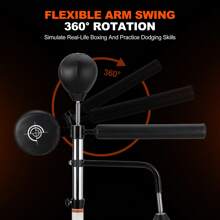 Studyset 5 In 1 Punching Bag With Stand, Heavy Boxing Bag With With 2 Speed Balls, 360°Relax Bar, Hitting Target, Height Adjustable Kickboxing Reflex Equipment For Home Office Gym - màu đen - Xem 7