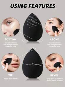 42pcs/Set Makeup Brush Set: Includes 20pcs Makeup Brushes - Foundation Brush, Powder Brush, Eyebrow Brush, Blush Brush, Highlighter Brush, Eye Shadow Brush, Eyelash Brush, Eyeliner Brush, Contour Brush, Detail Brush, Nose Shadow Brush, Face Brush + 3 Makeup Sponges + 2 Makeup Puffs+5 Triangular Puffs+1 Hairband, 2 Wristbands+1 Cleaning Tray, Suitable For All Skin Types, Summer Makeup Essential